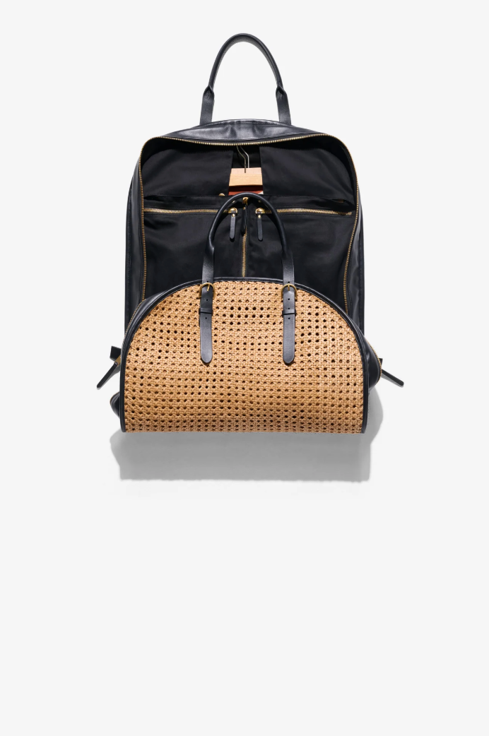 Kinnon by Romy garment & weekender bag - black/biscotto