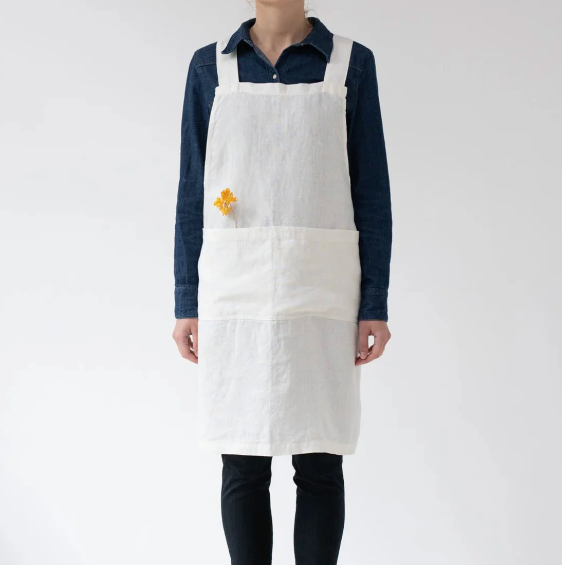 Linen Crossback Apron