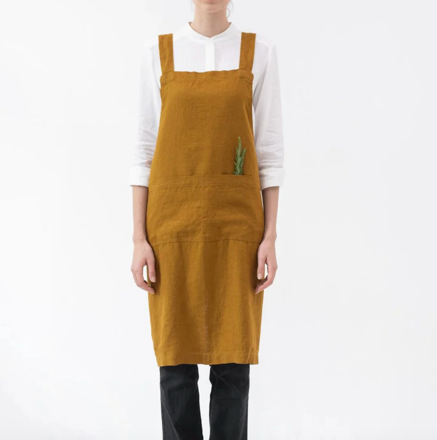 Linen Crossback Apron