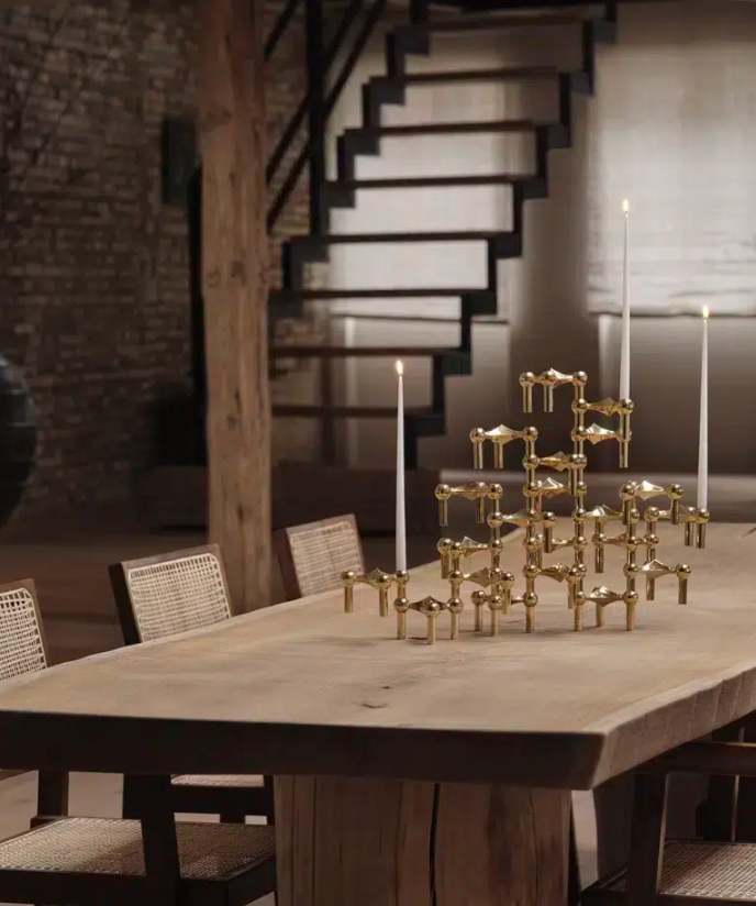 Stoff Nagel candle holder - solid brass