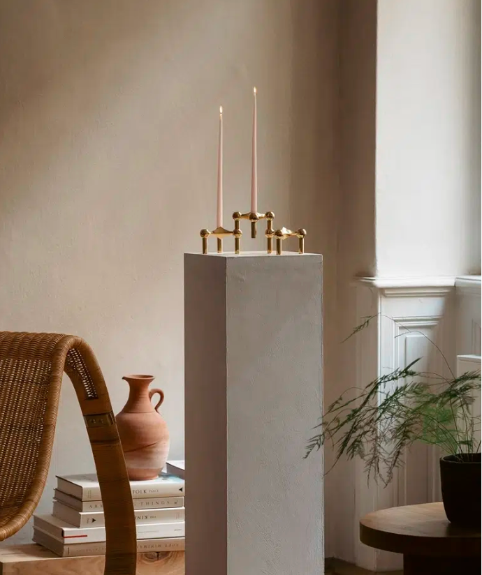 Stoff Nagel candle holder - solid brass