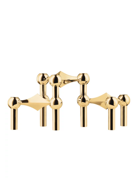Stoff Nagel candle holder - solid brass - box of 3