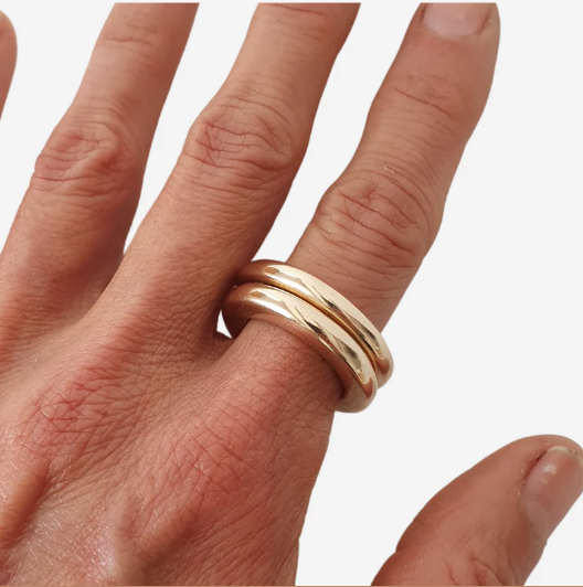 Philippa Green 4mm Organic Ring in Bronze