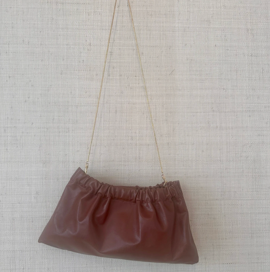 Ruched Clutch/Crossbody Bag