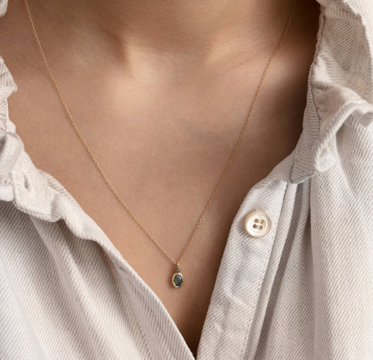 5 Octobre Aby Blue Topaz Necklace