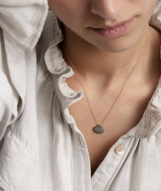 5 Octobre Arno Large Black Necklace