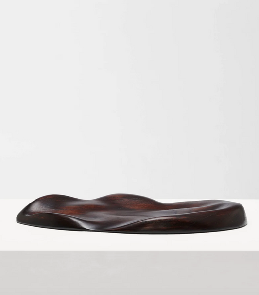 Smoked Oak Ripple Tray by Fourth Street