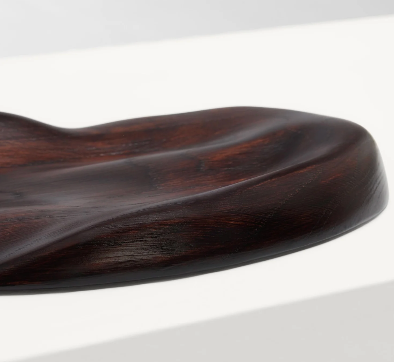 Smoked Oak Ripple Tray by Fourth Street