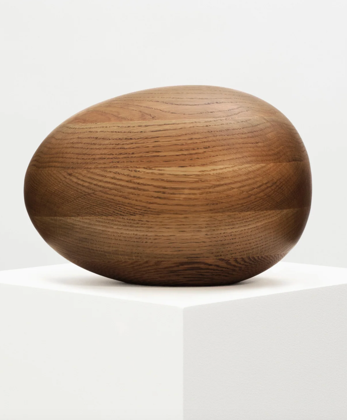 Egg Sculpture - Smoked Oak