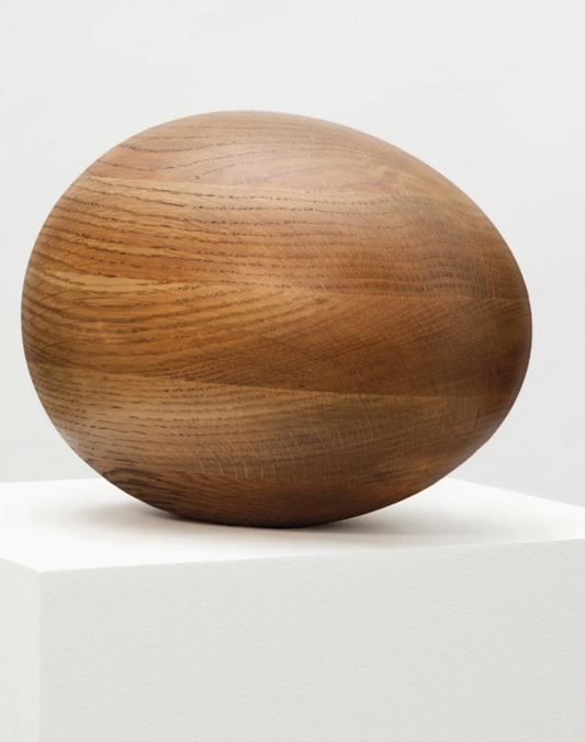 Egg Sculpture - Smoked Oak