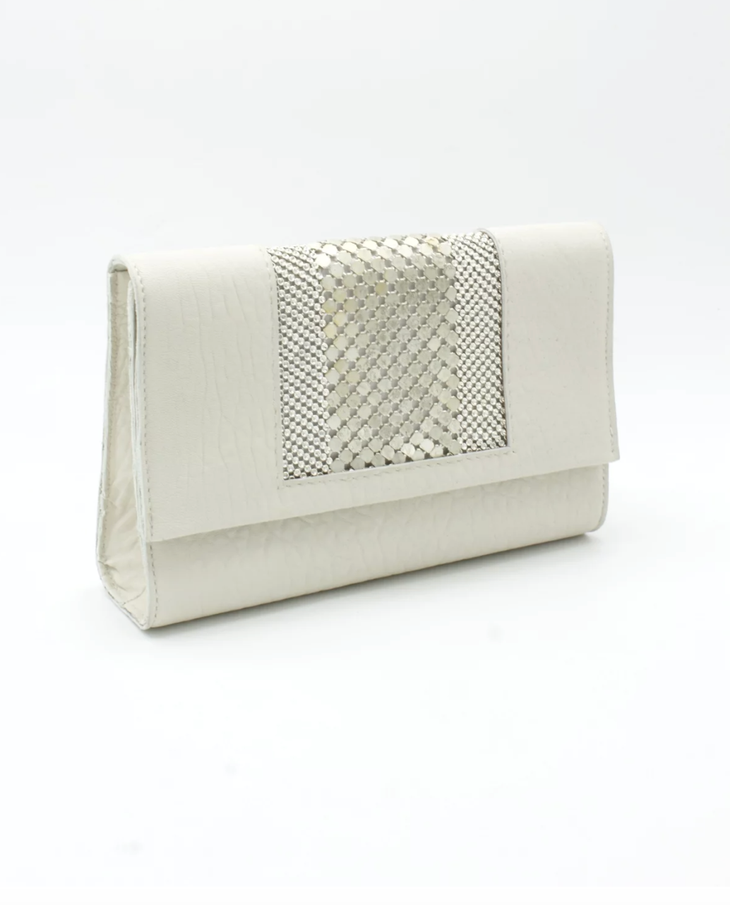 Laura B Isabel Clutch Off White