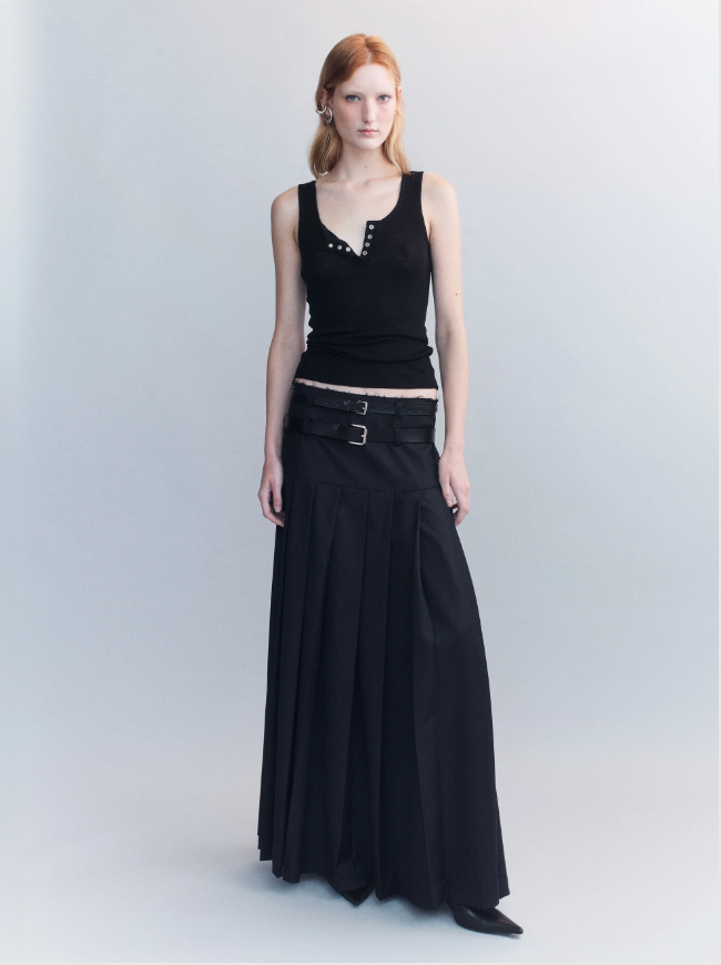 Erik Merino Henley Tank - Black