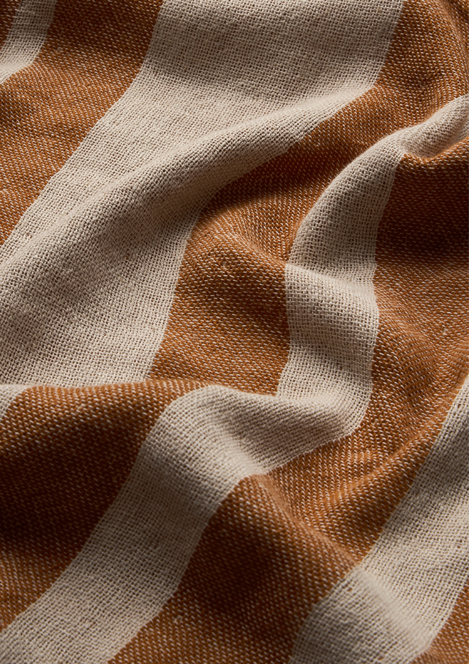 Baia Linen Towel – Bronze Brown Stripe