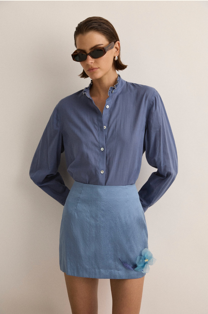 Siena Blouse | Misty Sea