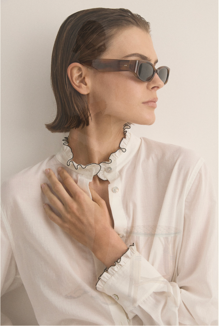 Siena Blouse - Warm Ivory