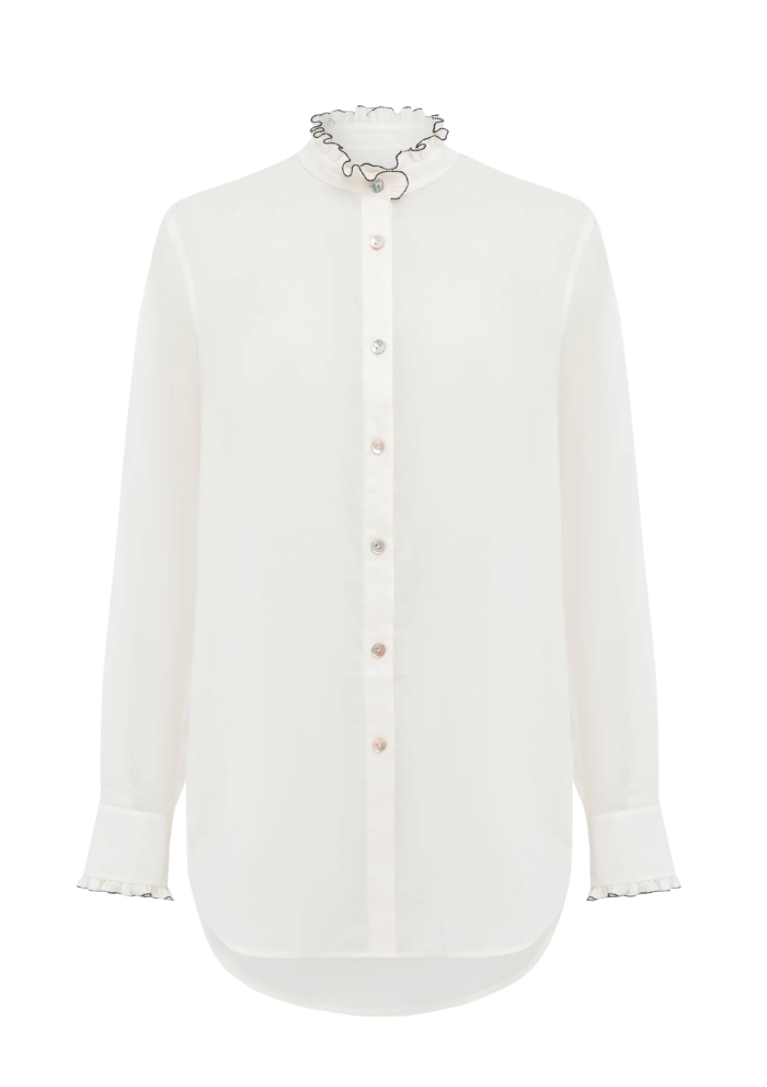 Siena Blouse - Warm Ivory