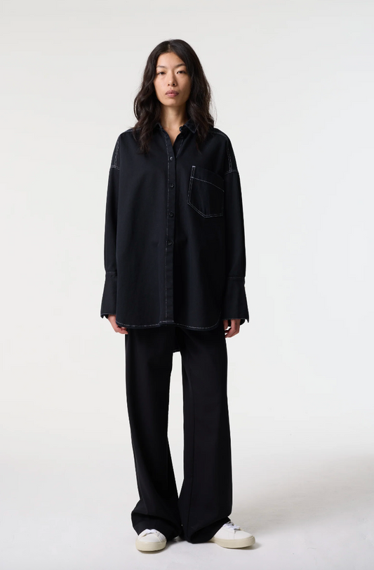 Fenella Black Denim Shirt - Hearth Co