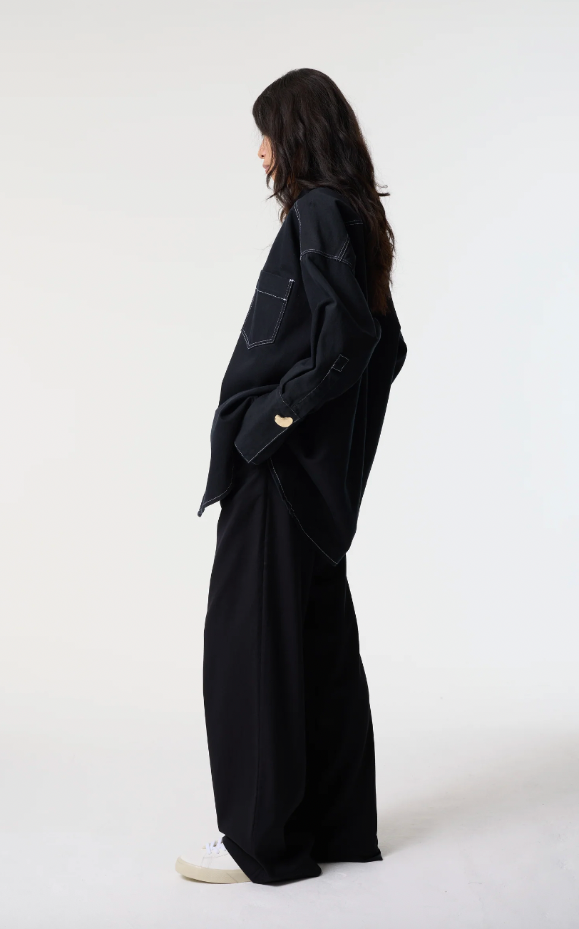 Fenella Black Denim Shirt - Hearth Co