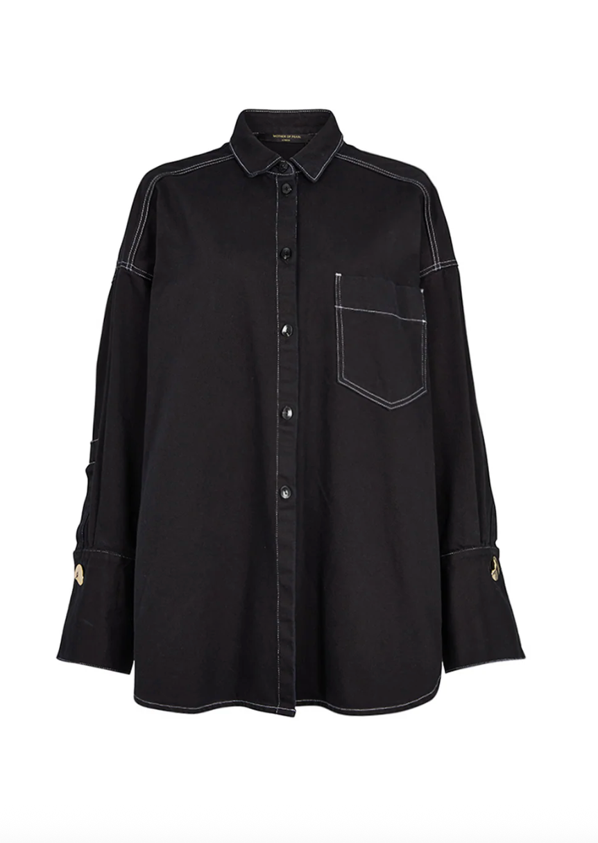 Fenella Black Denim Shirt - Hearth Co