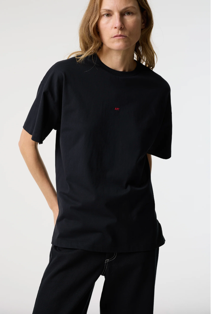 Lucy 'Heart' Black T-Shirt - Hearth Co
