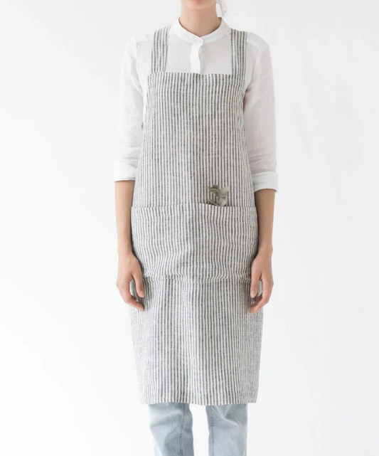 Linen Crossback Apron - Hearth Co