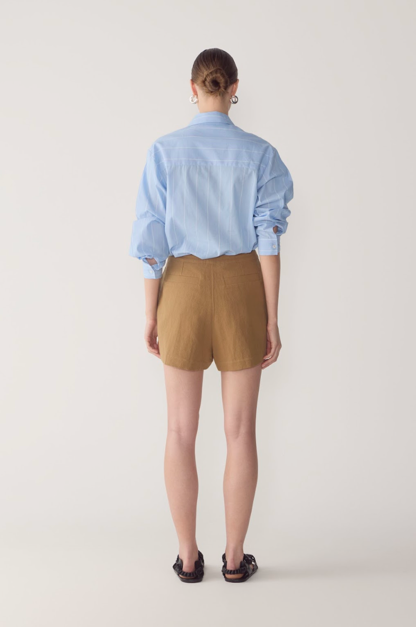Jules Short | Tobacco Cotton Linen - Hearth Co