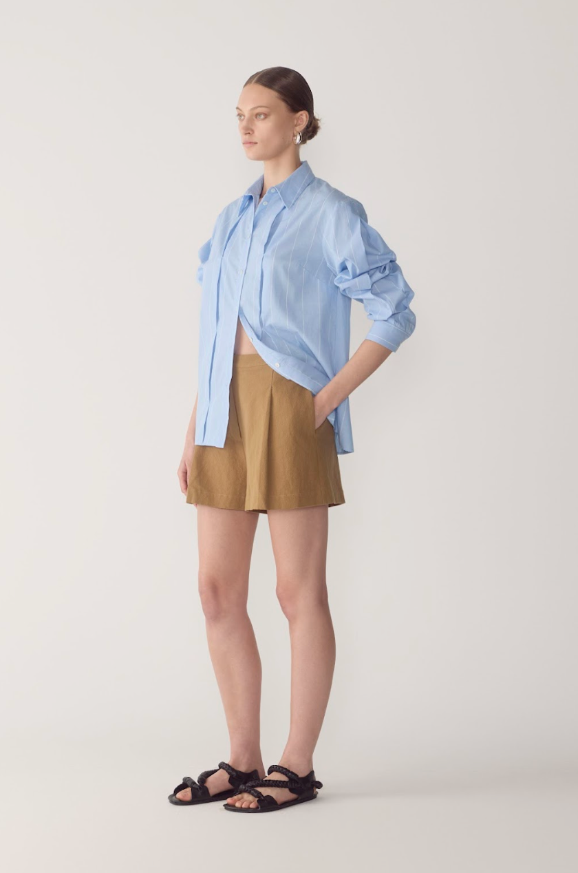 Jules Short | Tobacco Cotton Linen - Hearth Co