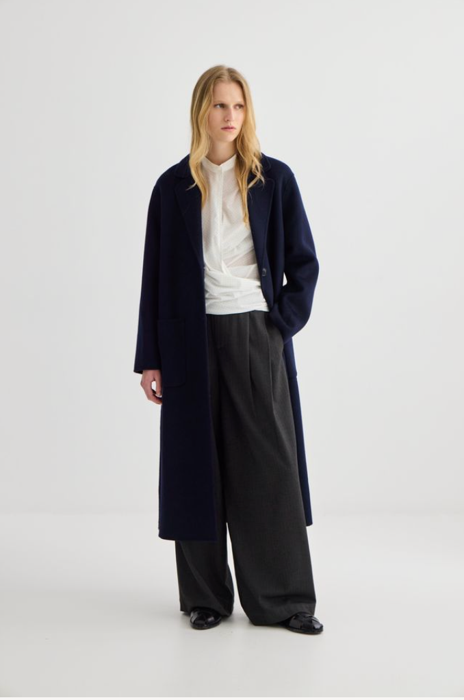 Laing Cashmere Cardi Coat - Ink - Hearth Co