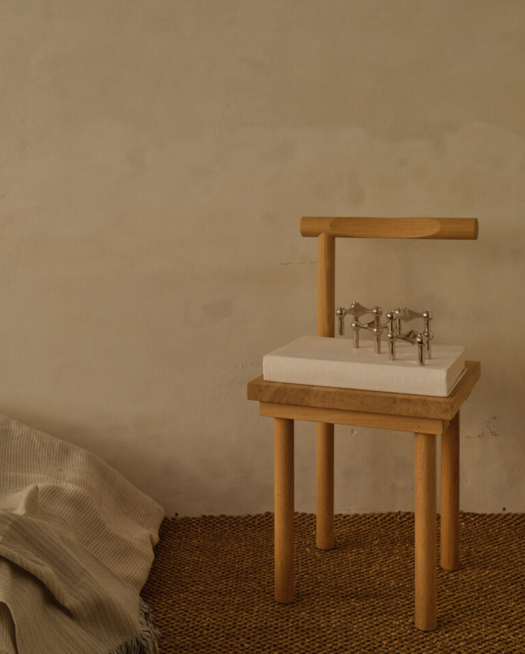 Stoff Nagel candle holder - chrome - box of 3