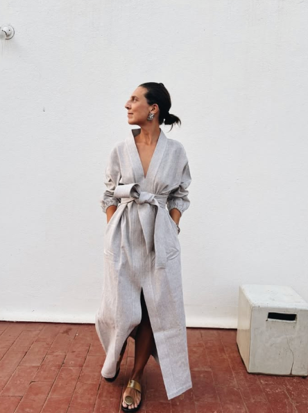Bundu Long Sleeved Handwoven Kaftan - Hearth Co