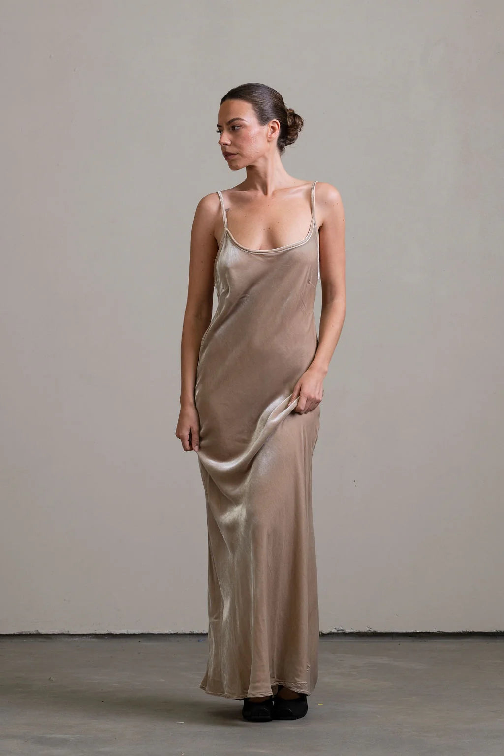 Silk Velvet Bias Cut Slip