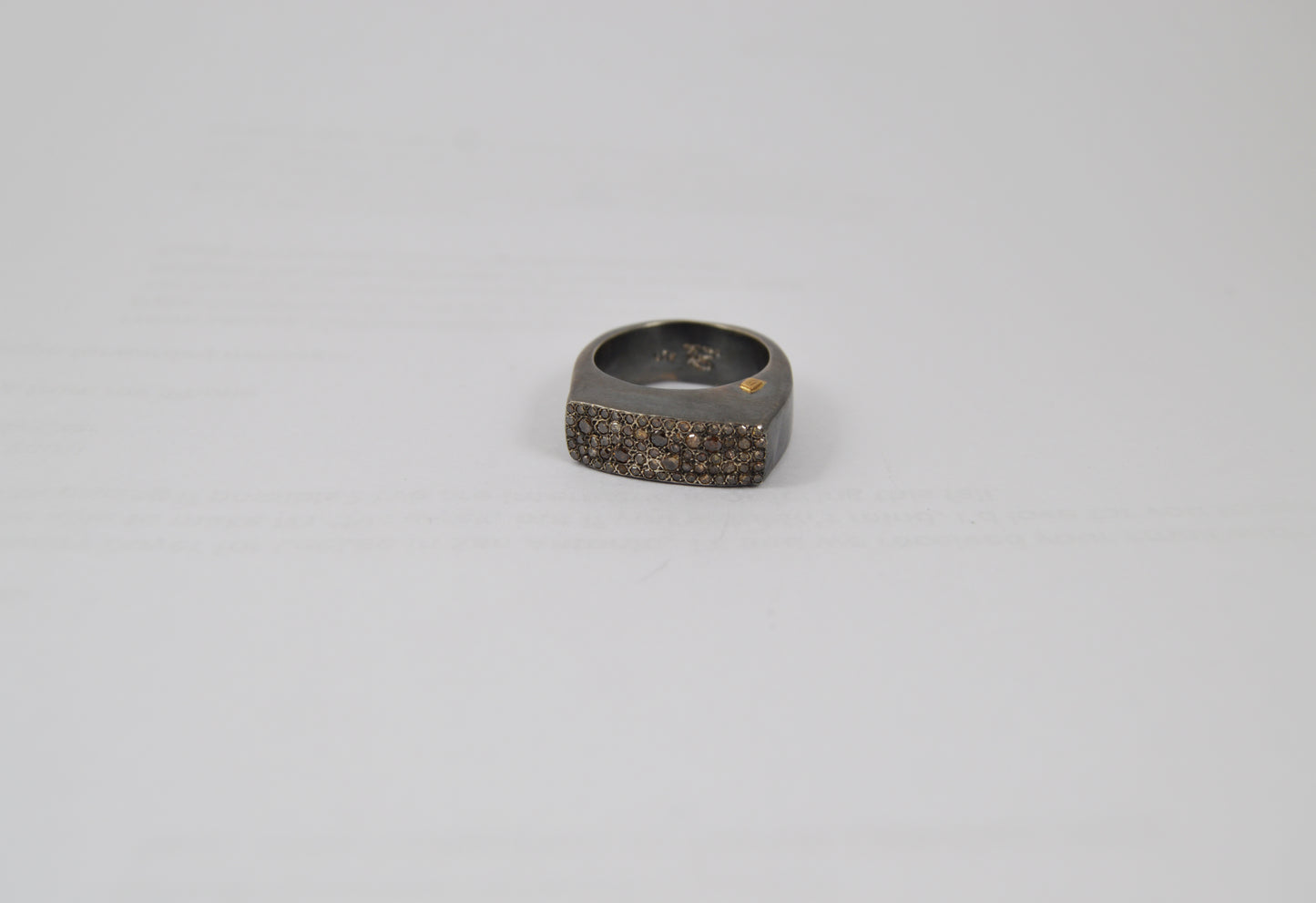 Tumi Ring — Sterling Silver & Cognac Diamond - Hearth Co