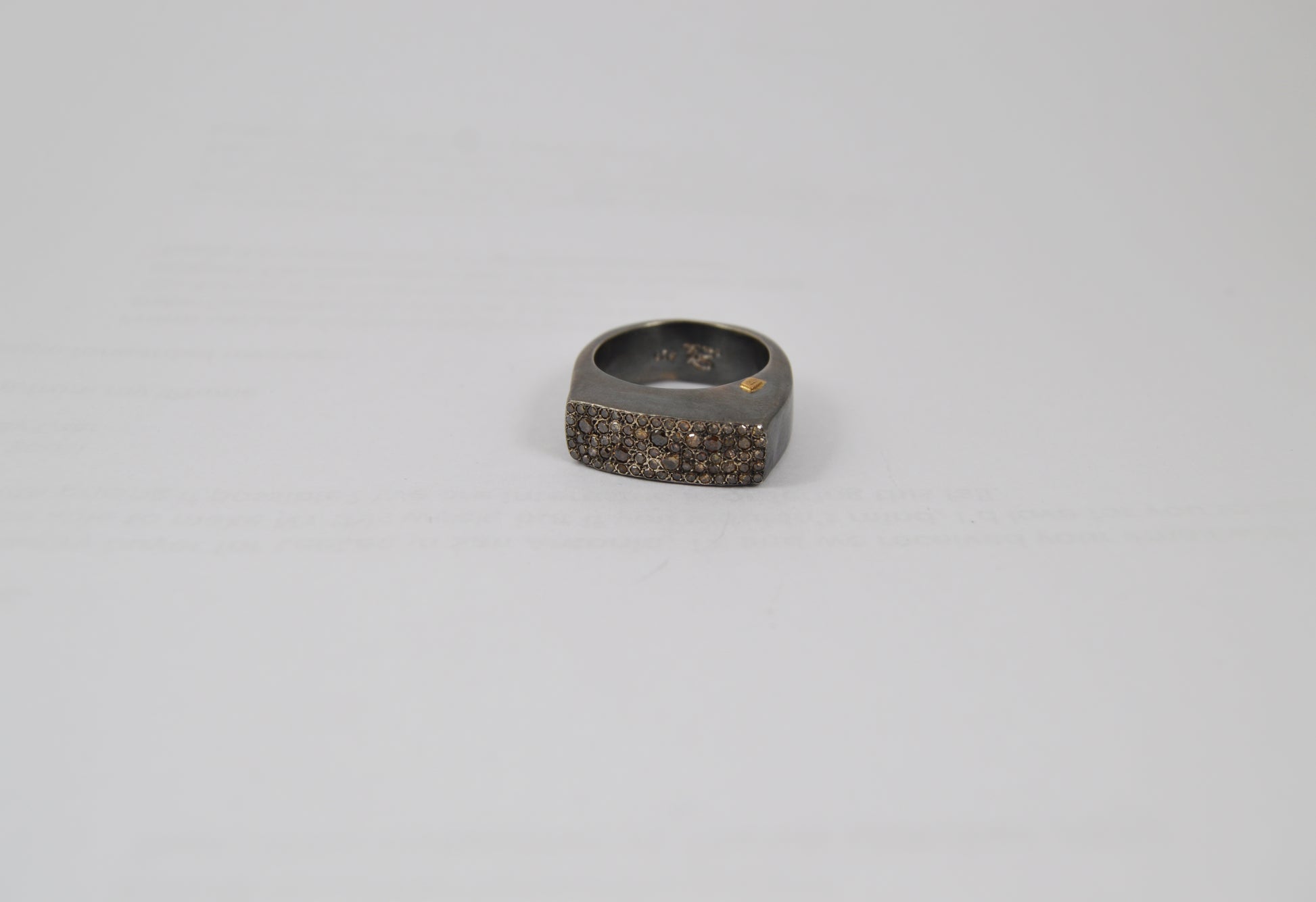 Tumi Ring — Sterling Silver & Cognac Diamond - Hearth Co