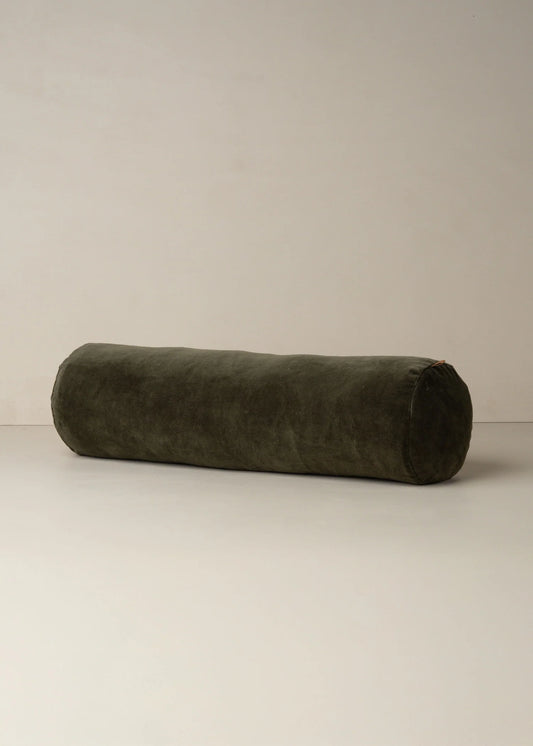 Velvet Structured Bolster | Dark Olive