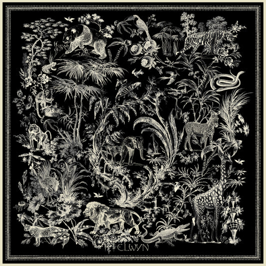 Elwyn New York Cotton-Silk Coterie Animalia Scarf - Hearth Co