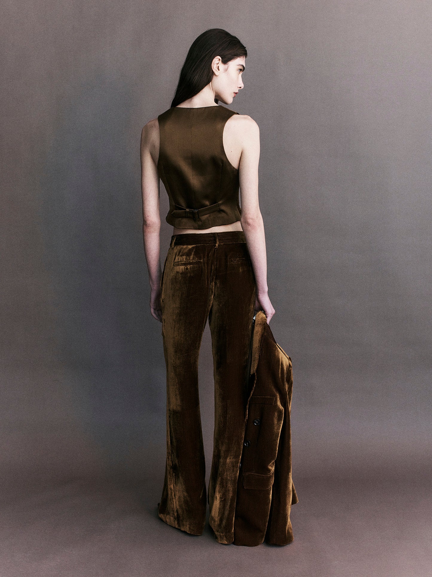 Xander Silk Velvet Corduroy Vest