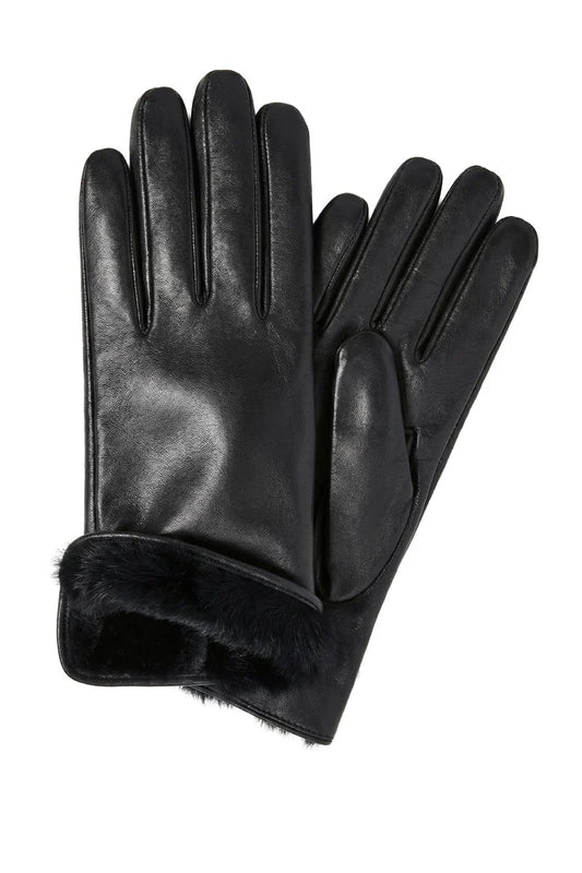 Bigardini Aya Women's Classic Leather Gloves - Black