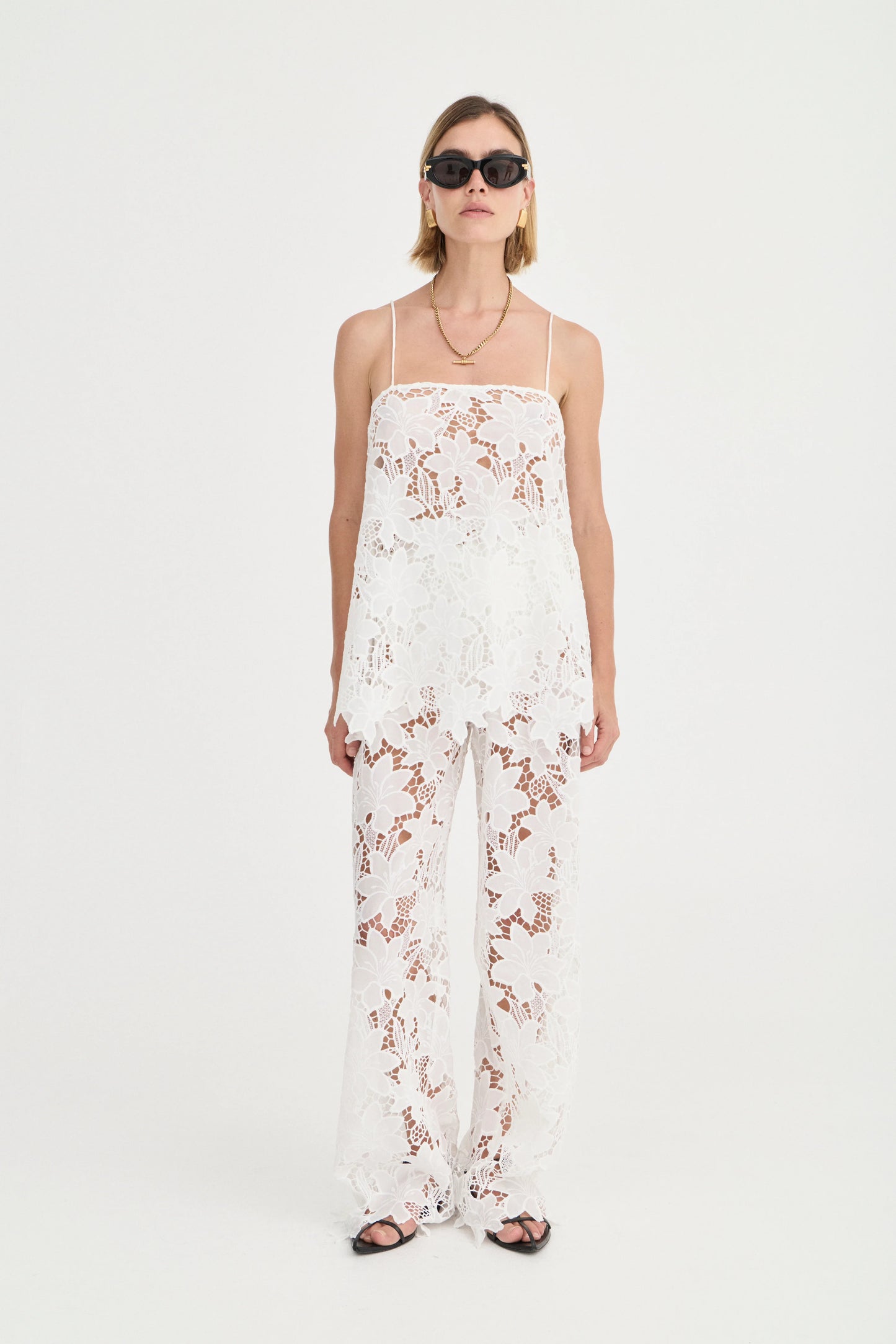 Camilla Mini - White Crochet Lace
