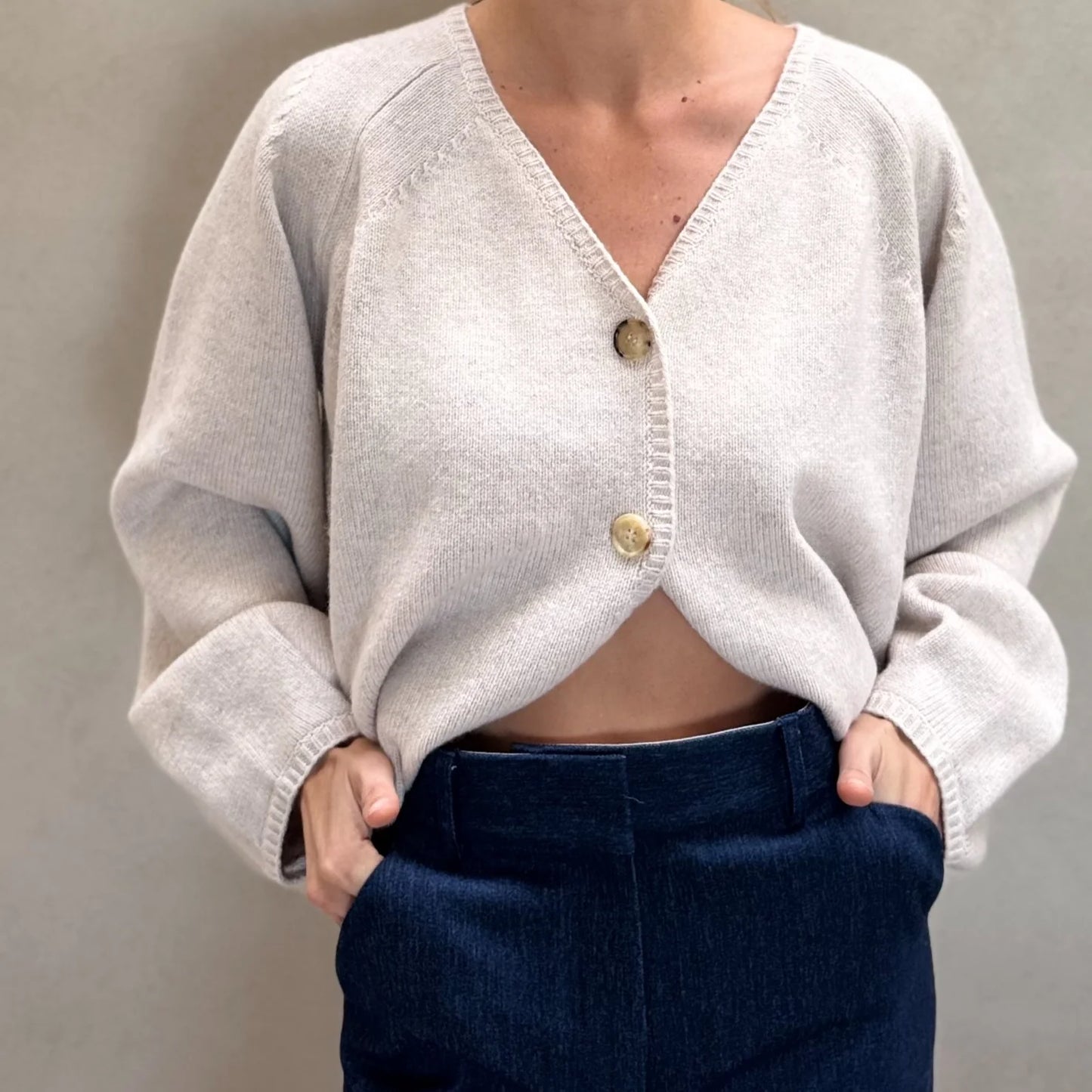 Cashmere Silk Wool Cardigan