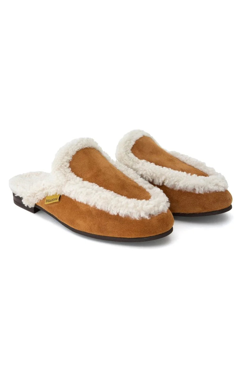 Bigardini Ember Women’s Shearling Slippers - Whiskey