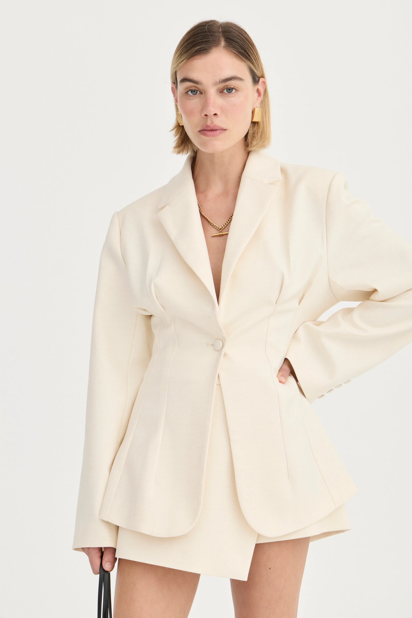 Emery Blazer - Ivory - Hearth Co