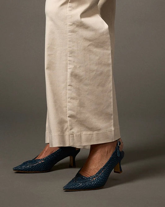 Hand Woven Slingback Ocean Blue