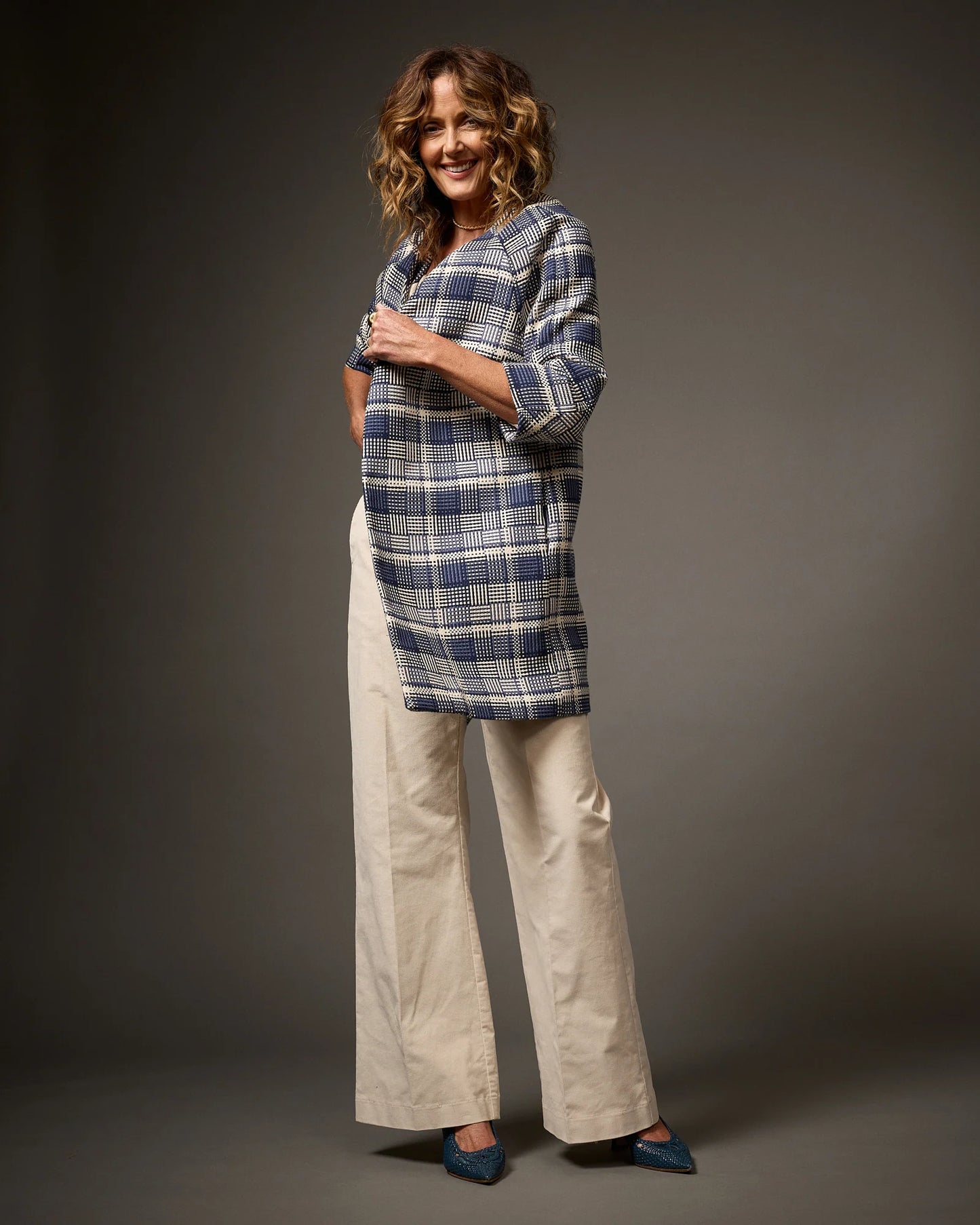 Hand Woven Slingback Ocean Blue