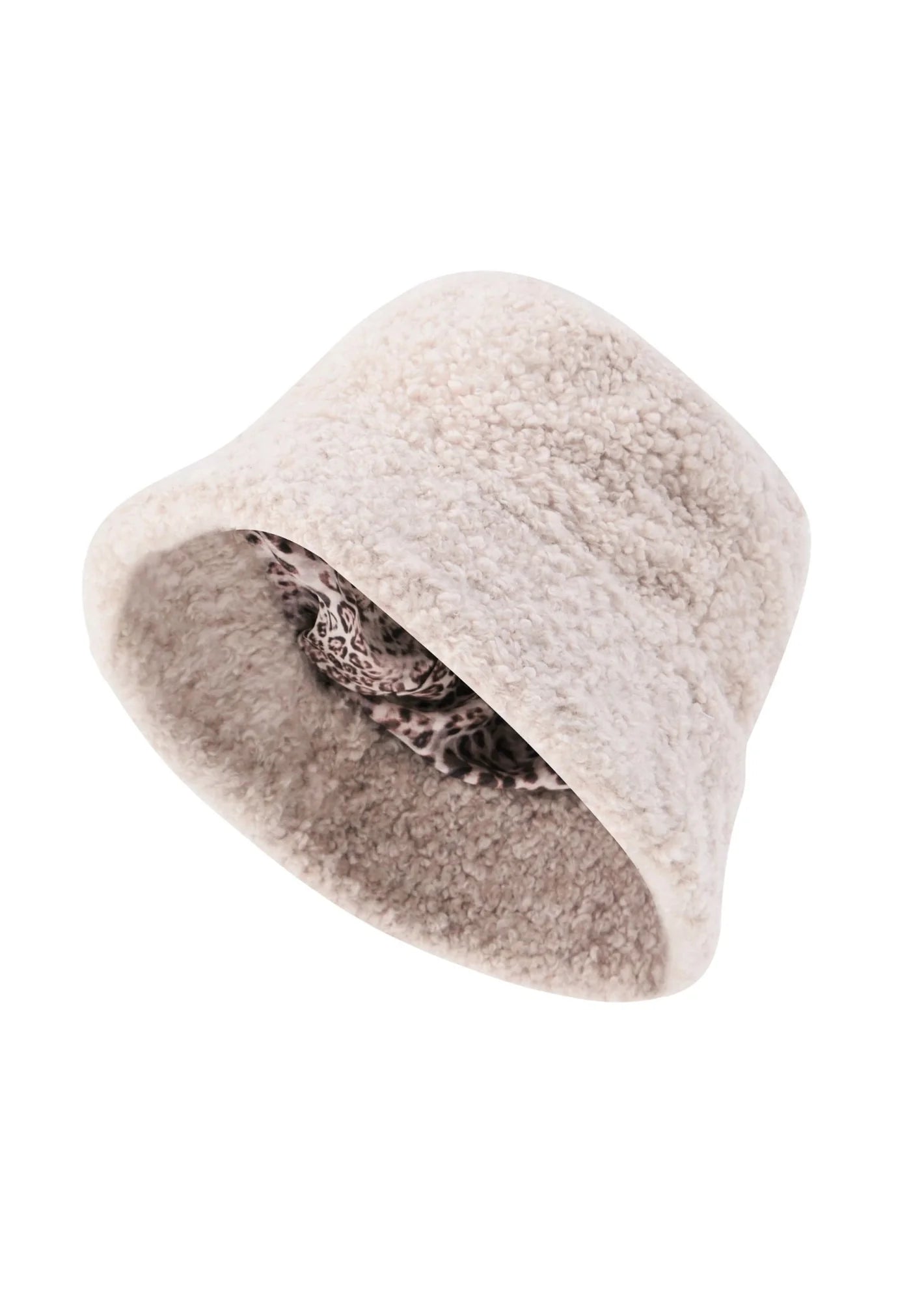 Bigardini London Women Shearling Bucket Hat - Beige