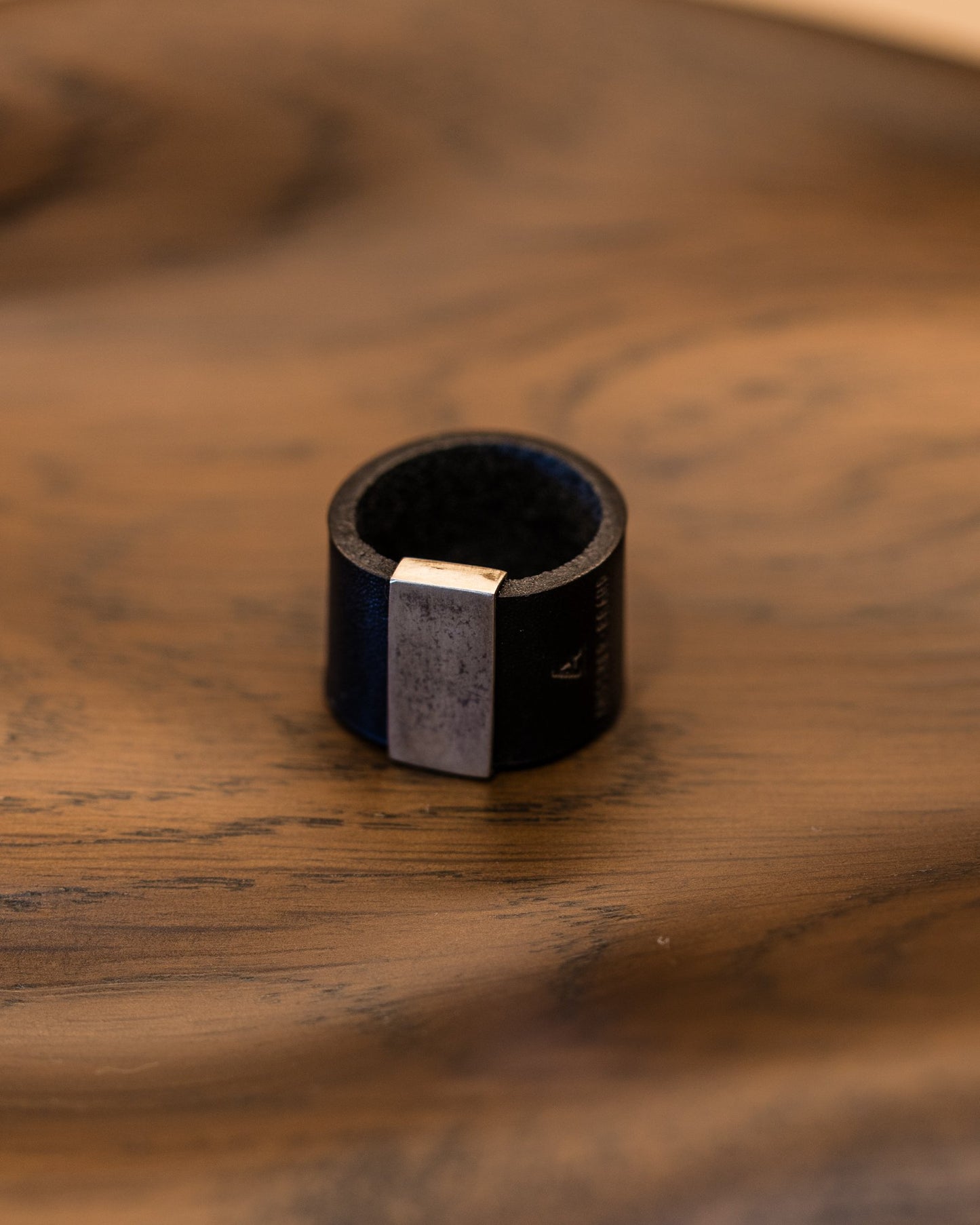 Leather and Silver Ring - Hearth Co