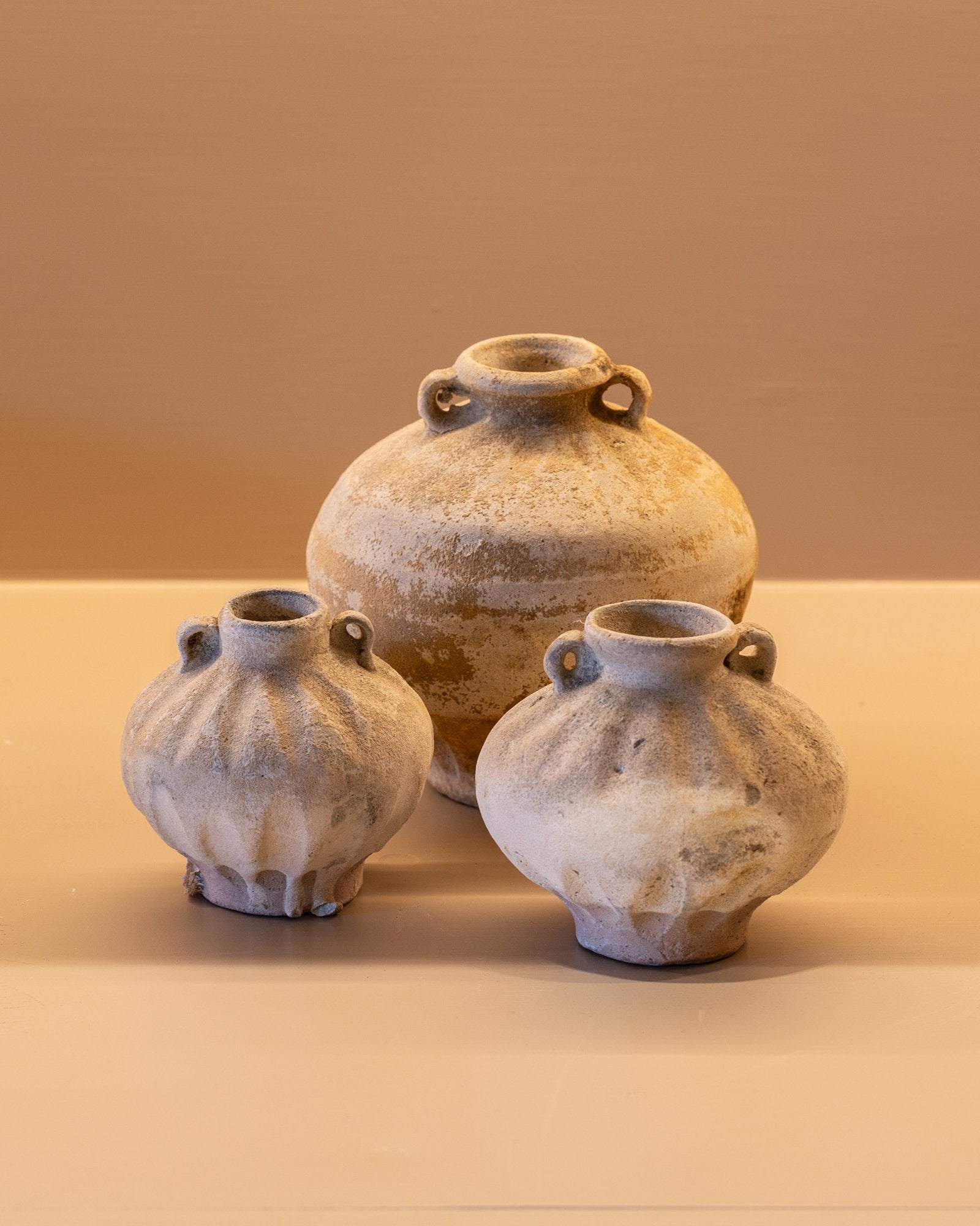 Set of 3 Ancient Ceramic Pots - Hearth Co