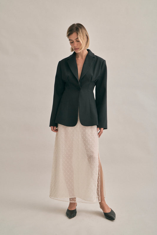 Saasha Beaded Skirt - Ivory - Hearth Co