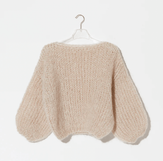Maiami Mohair Sweater Blousy Sleeves - Creme